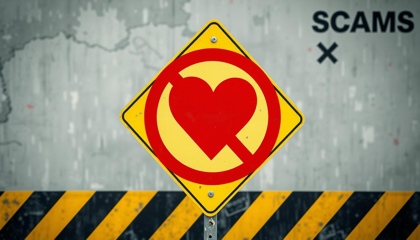 로맨스 스캠 경고 표지판